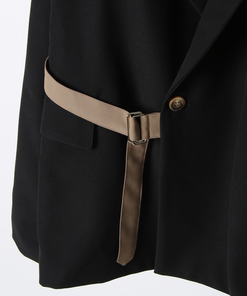 NILWAY（ニルウェイ）の「イージーケアツイル配色切替タイロッケンジャケット（テーラードジャケット・メンズ・ホワイト系/ブラック系・SMALL/MEDIUM/LARGE）」の11枚目の写真