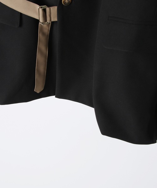 NILWAY（ニルウェイ）の「イージーケアツイル配色切替タイロッケンジャケット（テーラードジャケット・メンズ・ホワイト系/ブラック系・SMALL/MEDIUM/LARGE）」の17枚目の写真