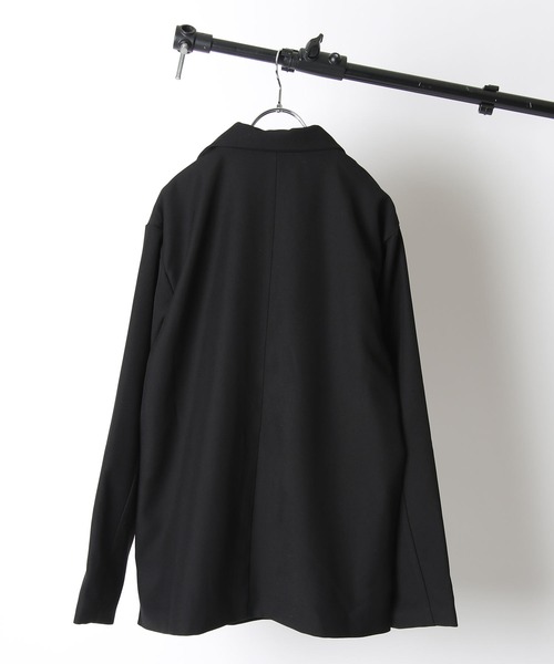 NILWAY（ニルウェイ）の「イージーケアツイル配色切替タイロッケンジャケット（テーラードジャケット・メンズ・ホワイト系/ブラック系・SMALL/MEDIUM/LARGE）」の4枚目の写真