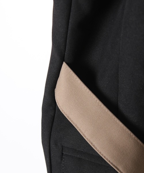 NILWAY（ニルウェイ）の「イージーケアツイル配色切替タイロッケンジャケット（テーラードジャケット・メンズ・ホワイト系/ブラック系・SMALL/MEDIUM/LARGE）」の8枚目の写真