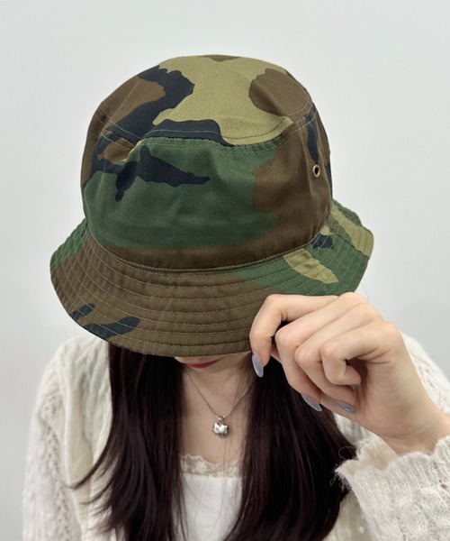 newhattan(ニューハッタン)の「【newhattan】 ニューハッタン サイズ展開あり バケットハット ツイル デニム ユニセックス/buckethat(ハット・レディース・ブラック/ダークブラック/ホワイト/ダークインディゴブルー/ネイビー/ライトブラック/カーキ/チャコール/ライトインディゴブルー/ライトベージュ/オリーブ/ダークグリーン/ベージュ系その他・S/M/L/XL/M/L)」の20枚目の写真