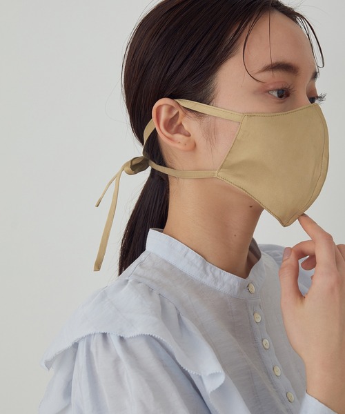 ADAM ET ROPE'（アダムエロペ）の「【WEB限定】シルクフォルムリボンマスク（その他・レディース・ブラック/ベージュ/ピンク/キャメル・FREE）」の14枚目の写真