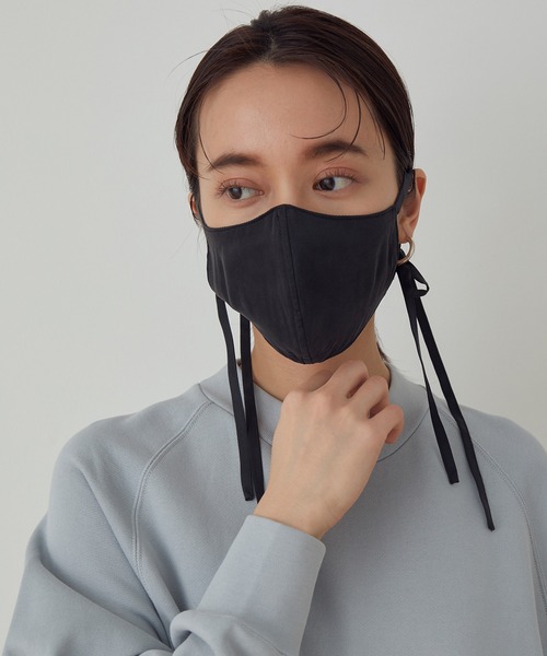 ADAM ET ROPE'（アダムエロペ）の「【WEB限定】シルクフォルムリボンマスク（その他・レディース・ブラック/ベージュ/ピンク/キャメル・FREE）」の11枚目の写真