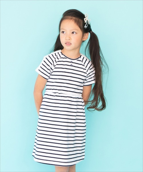 RAGMART(ラグマート)の「半袖ワンピース ボーダー ドット ヨット(ワンピース・キッズ・ドット/ブラック×ホワイト/ブルー・90cm/80cm/95cm)」の2枚目の写真