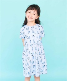 半袖ワンピース ボーダー ドット ヨット