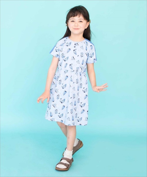 RAGMART(ラグマート)の「半袖ワンピース ボーダー ドット ヨット(ワンピース・キッズ・ドット/ブラック×ホワイト/ブルー・90cm/80cm/95cm)」の9枚目の写真