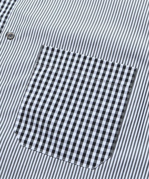 MR.OLIVE（ミスターオリーブ）の「クールマックス /ビッグシルエット 半袖シャツ（シャツ/ブラウス・メンズ・ブラック系その他/ブルー系その他・LARGE/MEDIUM/SMALL）」の4枚目の写真