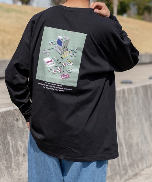 kutir(クティール)の「アソートプリントロンT(Tシャツ/カットソー・メンズ・ホワイト/オフホワイト/ブラック/ベージュ/ダークブラウン/ダークブルー・MEDIUM/LARGE)」の4枚目の写真