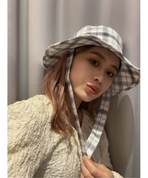 LAGUA GEM（ラグアジェム）の「SPRING CHECK HAT（キャップ・レディース・ライトグリーン/ブラック・FREE）」の13枚目の写真