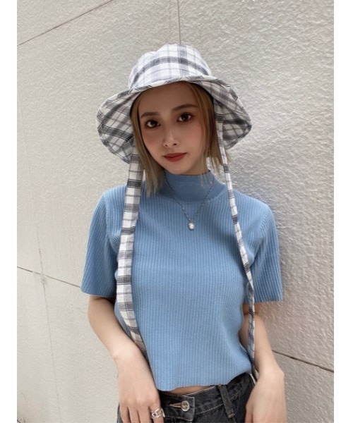 LAGUA GEM（ラグアジェム）の「SPRING CHECK HAT（キャップ・レディース・ライトグリーン/ブラック・FREE）」の15枚目の写真