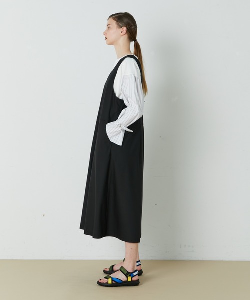 FRAPBOIS（フラボア）の「スムースカラー ジャンパースカート（ジャンパースカート・レディース・ブラック/グリーン系その他・1/0）」の8枚目の写真