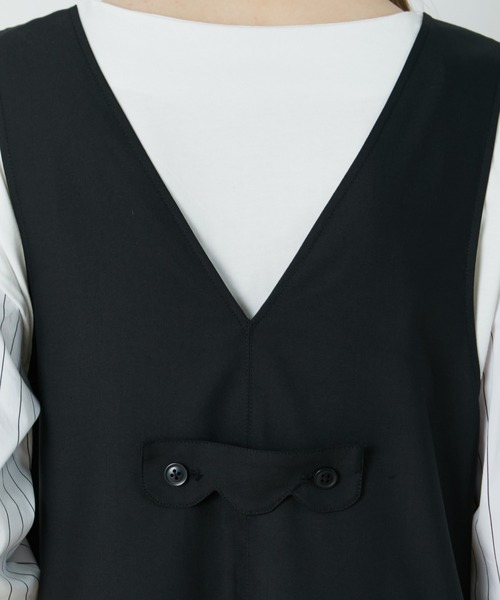 FRAPBOIS（フラボア）の「スムースカラー ジャンパースカート（ジャンパースカート・レディース・ブラック/グリーン系その他・1/0）」の4枚目の写真