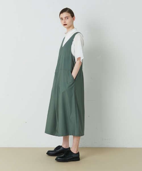 FRAPBOIS（フラボア）の「スムースカラー ジャンパースカート（ジャンパースカート・レディース・ブラック/グリーン系その他・1/0）」の10枚目の写真