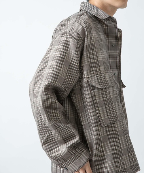 ITEMS URBANRESEARCH（アイテムズ アーバンリサーチ）の「先染めチェック CPOジャケット（その他アウター・メンズ・ブラウン/グレー/ベージュ・LARGE/MEDIUM）」の2枚目の写真