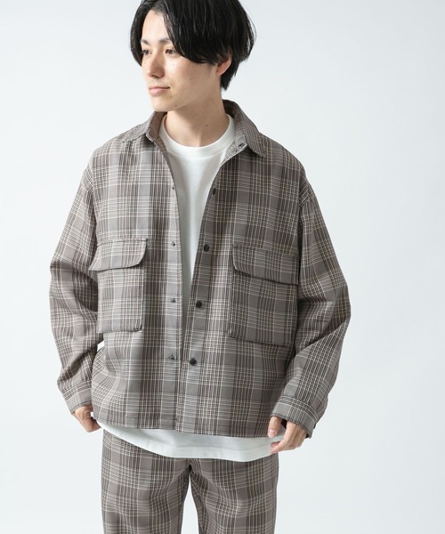 ITEMS URBANRESEARCH（アイテムズ アーバンリサーチ）の「先染めチェック CPOジャケット（その他アウター・メンズ・ブラウン/グレー/ベージュ・LARGE/MEDIUM）」の7枚目の写真