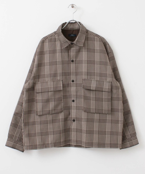 ITEMS URBANRESEARCH（アイテムズ アーバンリサーチ）の「先染めチェック CPOジャケット（その他アウター・メンズ・ブラウン/グレー/ベージュ・LARGE/MEDIUM）」の12枚目の写真