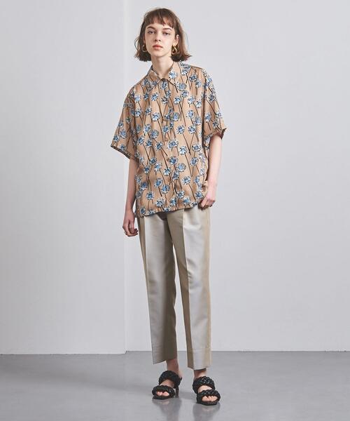 新品 UNITED ARROWS ユナイテッドアローズ フラワーカラーブラウス UNITED ARROWS ブラウス シャツ バイカラー パイピング