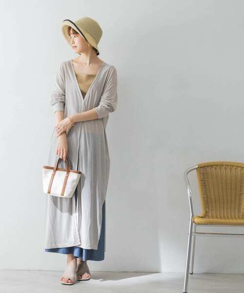 URBAN RESEARCH（アーバンリサーチ）の「カットソーロングカーディガン（カーディガン/ボレロ・レディース・ベージュ系その他/ブラウン/カーキ・FREE）」の20枚目の写真