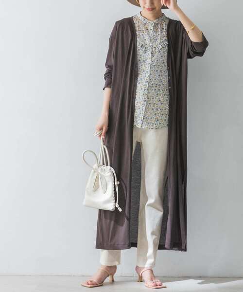 URBAN RESEARCH（アーバンリサーチ）の「カットソーロングカーディガン（カーディガン/ボレロ・レディース・ベージュ系その他/ブラウン/カーキ・FREE）」の19枚目の写真