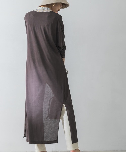 URBAN RESEARCH（アーバンリサーチ）の「カットソーロングカーディガン（カーディガン/ボレロ・レディース・ベージュ系その他/ブラウン/カーキ・FREE）」の11枚目の写真