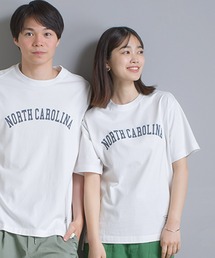 OMNES | ユニセックス バイオ加工 綿100％プリント半袖Tシャツ(Tシャツ/カットソー)