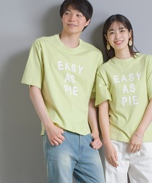 ユニセックス バイオ加工 綿100%プリント半袖Tシャツ