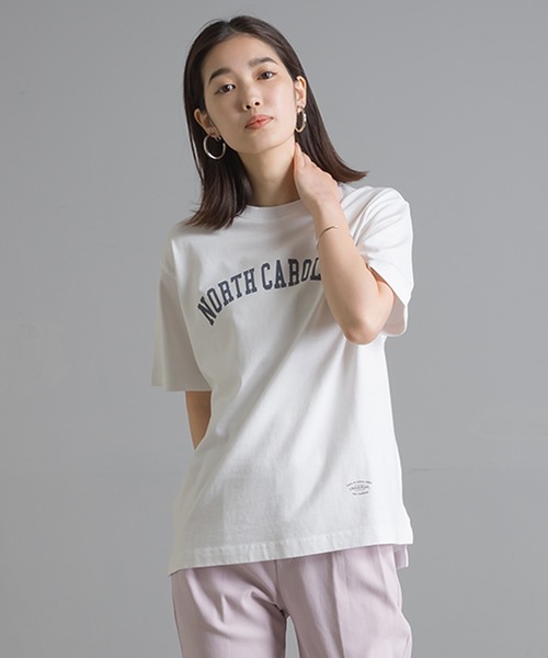 OMNES（オムネス）の「ユニセックス バイオ加工 綿100％プリント半袖Tシャツ（Tシャツ/カットソー・レディース・ホワイト/ブラック/イエロー/ピンクベージュ/チャコール・SMALL/MEDIUM/LARGE/X-LARGE）」の6枚目の写真