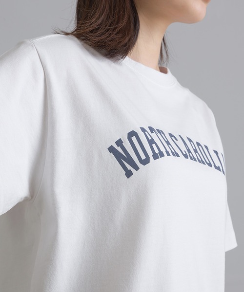 OMNES（オムネス）の「ユニセックス バイオ加工 綿100％プリント半袖Tシャツ（Tシャツ/カットソー・レディース・ホワイト/ブラック/イエロー/ピンクベージュ/チャコール・SMALL/MEDIUM/LARGE/X-LARGE）」の10枚目の写真