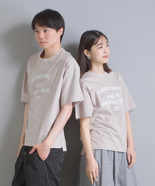 ユニセックス バイオ加工 綿100％プリント半袖Tシャツ（Tシャツ