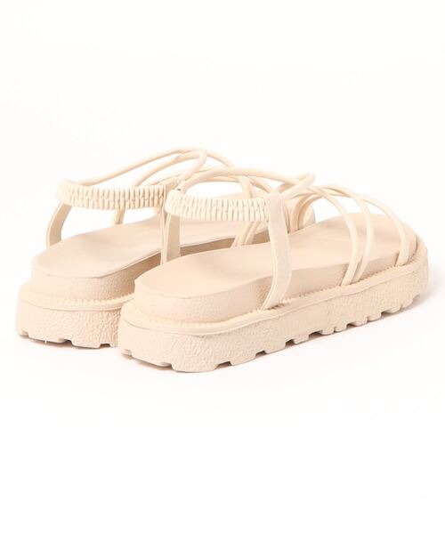 REAL CUBE（リアルキューブ）の「レースアッププラットフォームサンダル（サンダル・レディース・ブラック/オフホワイト・M/L）」の11枚目の写真