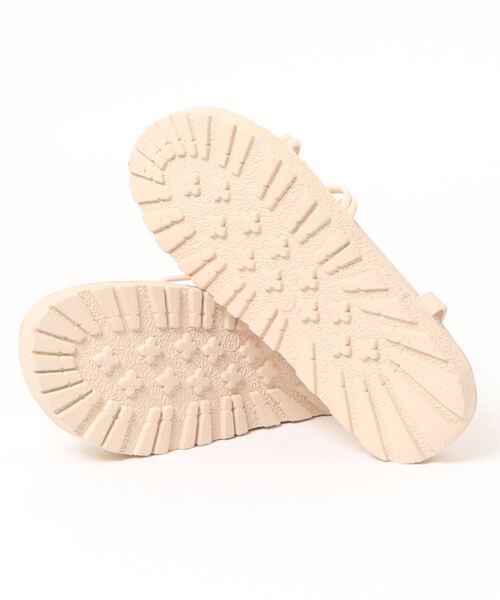 REAL CUBE（リアルキューブ）の「レースアッププラットフォームサンダル（サンダル・レディース・ブラック/オフホワイト・M/L）」の12枚目の写真