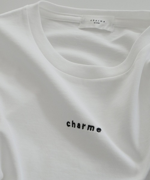charme by remer（シャルム バイ リメール）の「【charme】mini ロゴ刺繍 Tee（Tシャツ/カットソー・レディース・ホワイト/ホワイト系その他・FREE）」の4枚目の写真