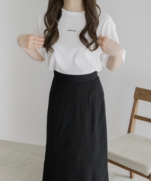 charme by remer（シャルム バイ リメール）の「【charme】mini ロゴ刺繍 Tee（Tシャツ/カットソー・レディース・ホワイト/ホワイト系その他・FREE）」の5枚目の写真