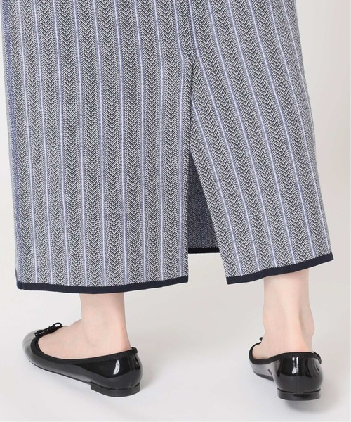 IENA（イエナ）の「ヘリンボンジャガードニットスカート◆（スカート・レディース・ブラウン/ブルー・36/38）」の6枚目の写真