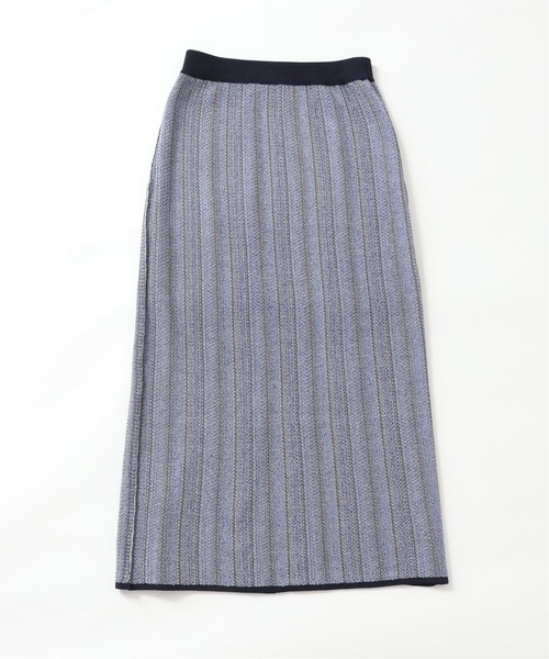 IENA（イエナ）の「ヘリンボンジャガードニットスカート◆（スカート・レディース・ブラウン/ブルー・36/38）」の9枚目の写真