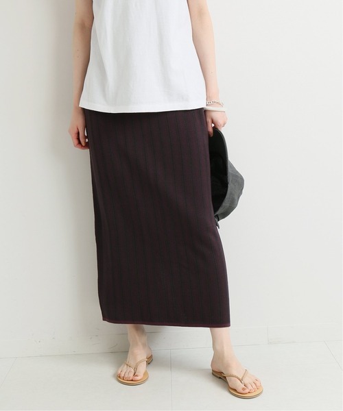 IENA（イエナ）の「ヘリンボンジャガードニットスカート◆（スカート・レディース・ブラウン/ブルー・36/38）」の19枚目の写真