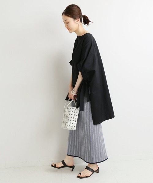 IENA（イエナ）の「ヘリンボンジャガードニットスカート◆（スカート・レディース・ブラウン/ブルー・36/38）」の10枚目の写真