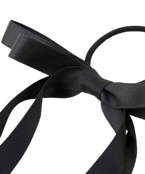 MIELI INVARIANT（ミエリインヴァリアント）の「Ribbon Tape Hair Rubber（ヘアゴム・レディース・ブラック/アイボリー・FREE）」の6枚目の写真