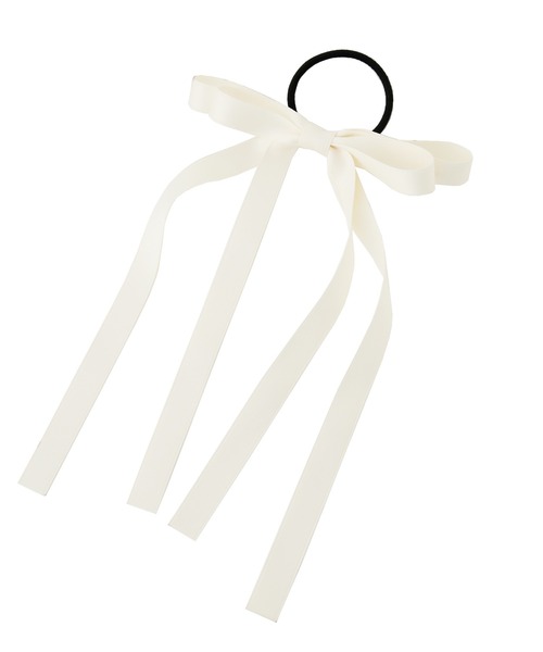 MIELI INVARIANT（ミエリインヴァリアント）の「Ribbon Tape Hair Rubber（ヘアゴム・レディース・ブラック/アイボリー・FREE）」の8枚目の写真