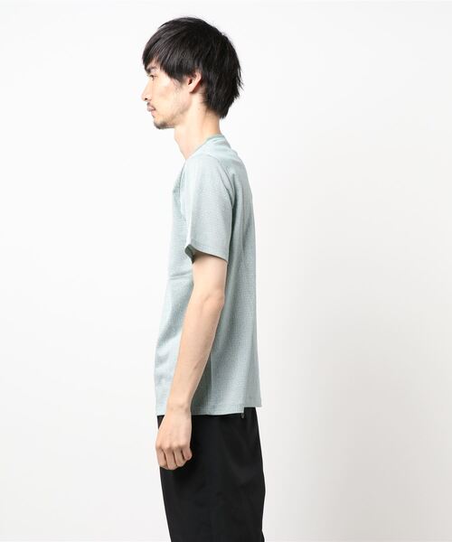 MEN'S BIGI(メンズビギ)の「【DRYMASTER(ドライマスター)】ジャガードTシャツ made in japan(Tシャツ/カットソー・メンズ・ミント/ライトグレー/ネイビー・02/01/03)」の14枚目の写真