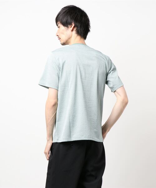 MEN'S BIGI(メンズビギ)の「【DRYMASTER(ドライマスター)】ジャガードTシャツ made in japan(Tシャツ/カットソー・メンズ・ミント/ライトグレー/ネイビー・02/01/03)」の15枚目の写真