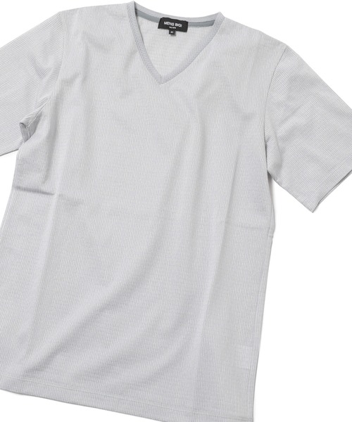 MEN'S BIGI(メンズビギ)の「【DRYMASTER(ドライマスター)】ジャガードTシャツ made in japan(Tシャツ/カットソー・メンズ・ミント/ライトグレー/ネイビー・02/01/03)」の2枚目の写真