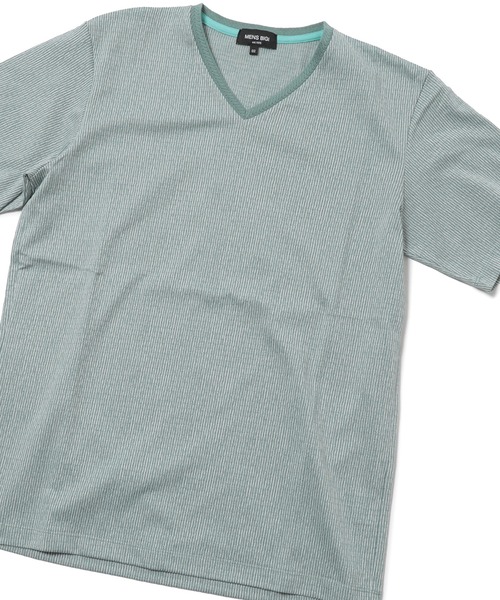 MEN'S BIGI(メンズビギ)の「【DRYMASTER(ドライマスター)】ジャガードTシャツ made in japan(Tシャツ/カットソー・メンズ・ミント/ライトグレー/ネイビー・02/01/03)」の1枚目の写真