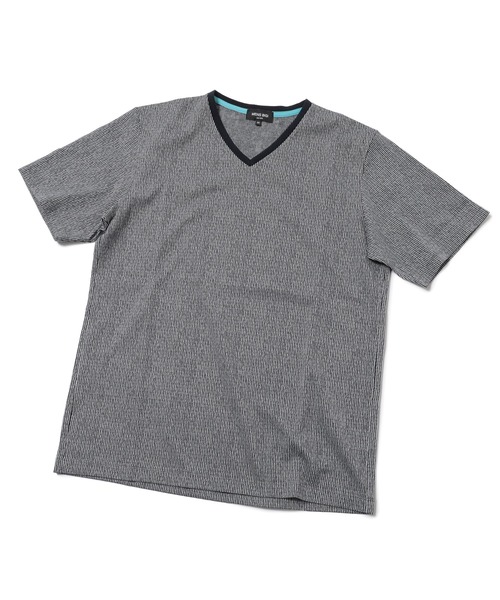 MEN'S BIGI(メンズビギ)の「【DRYMASTER(ドライマスター)】ジャガードTシャツ made in japan(Tシャツ/カットソー・メンズ・ミント/ライトグレー/ネイビー・02/01/03)」の8枚目の写真