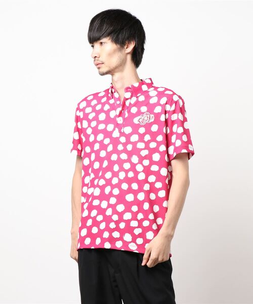 《ZOY》MENS JAMS ドットプリント 半袖ポロシャツ