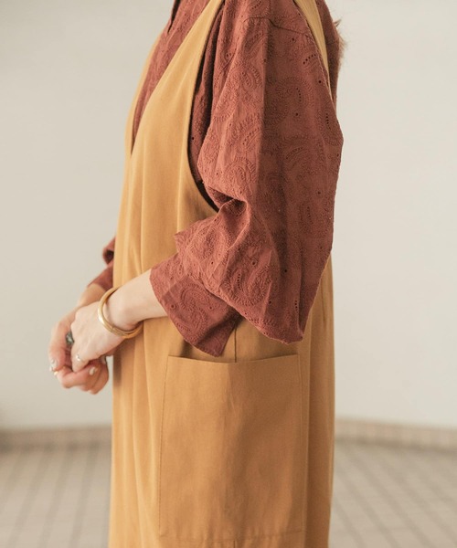 ITEMS URBANRESEARCH（アイテムズ アーバンリサーチ）の「2WAYジャンパースカート（ジャンパースカート・レディース・キャメル/ライトインディゴブルー/ブラック/インディゴブルー・FREE/SMALL）」の9枚目の写真