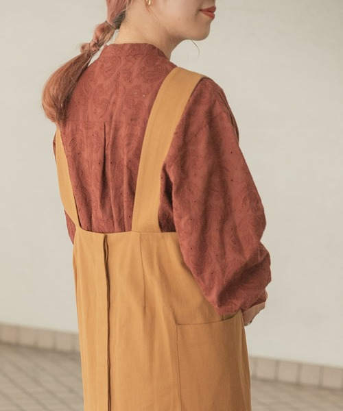 ITEMS URBANRESEARCH（アイテムズ アーバンリサーチ）の「2WAYジャンパースカート（ジャンパースカート・レディース・キャメル/ライトインディゴブルー/ブラック/インディゴブルー・FREE/SMALL）」の11枚目の写真