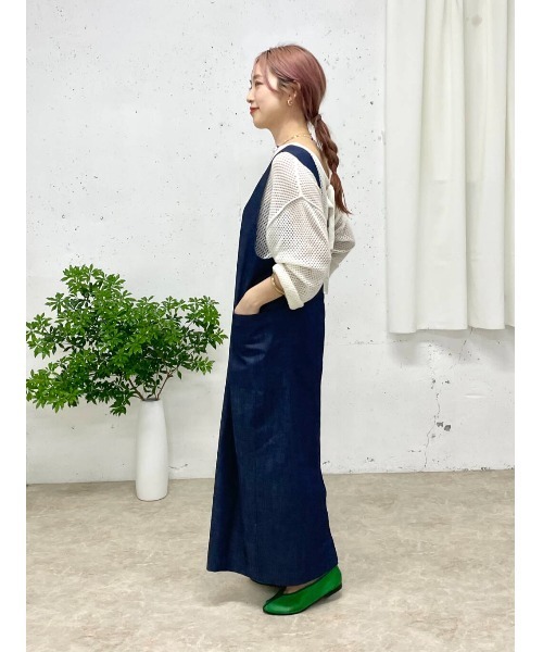 ITEMS URBANRESEARCH（アイテムズ アーバンリサーチ）の「2WAYジャンパースカート（ジャンパースカート・レディース・キャメル/ライトインディゴブルー/ブラック/インディゴブルー・FREE/SMALL）」の6枚目の写真