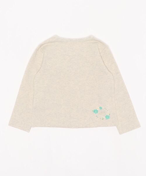 KP(ケーピー)の「リボン付きストレッチミニ裏毛ガーディガン(100-130cm)(カーディガン/ボレロ・キッズ・ピンク/オートミール/ブルー系その他・110cm/100cm/120cm/130cm)」の7枚目の写真