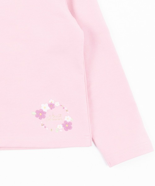 KP(ケーピー)の「リボン付きストレッチミニ裏毛ガーディガン(100-130cm)(カーディガン/ボレロ・キッズ・ピンク/オートミール/ブルー系その他・110cm/100cm/120cm/130cm)」の6枚目の写真